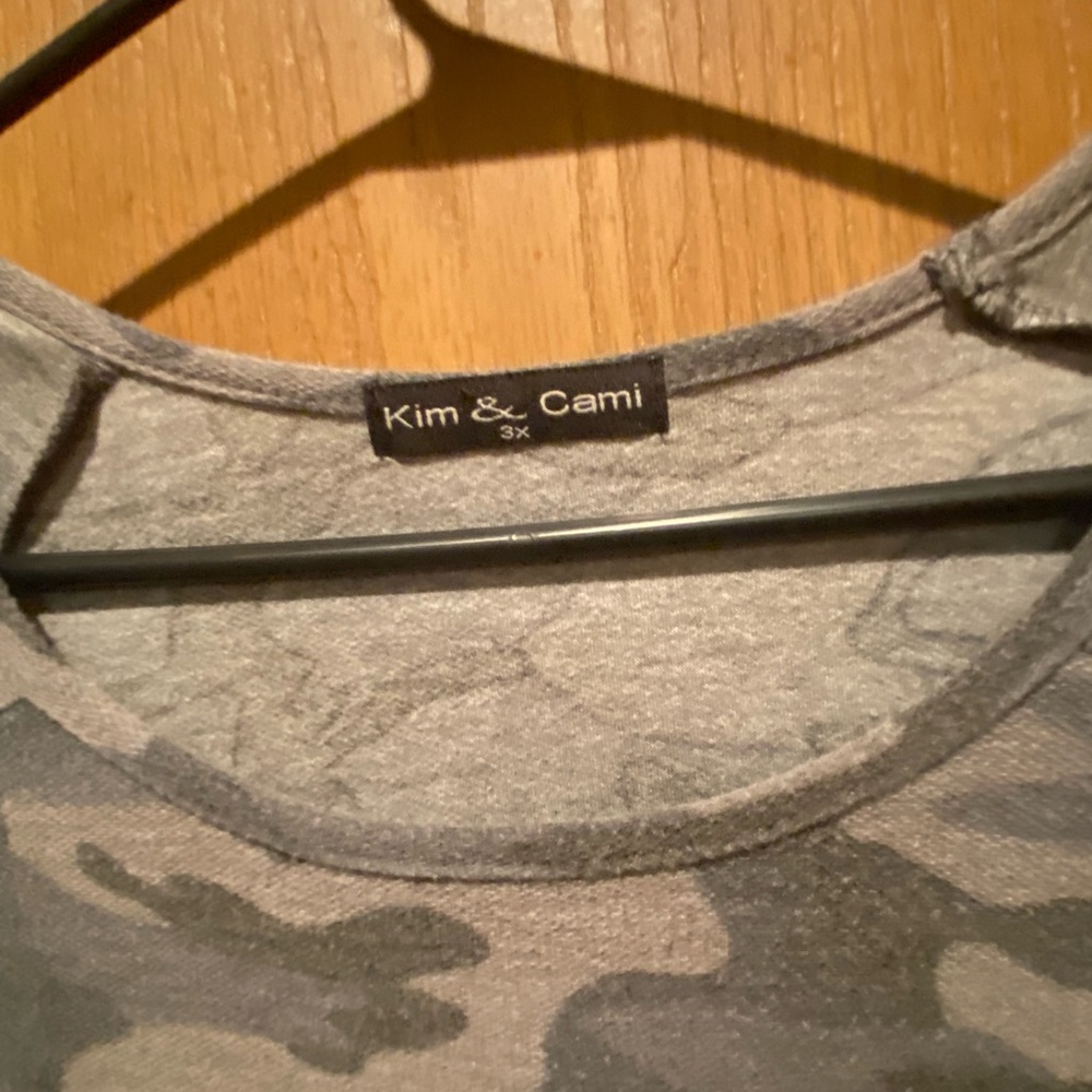 Camo long sleeve blouse